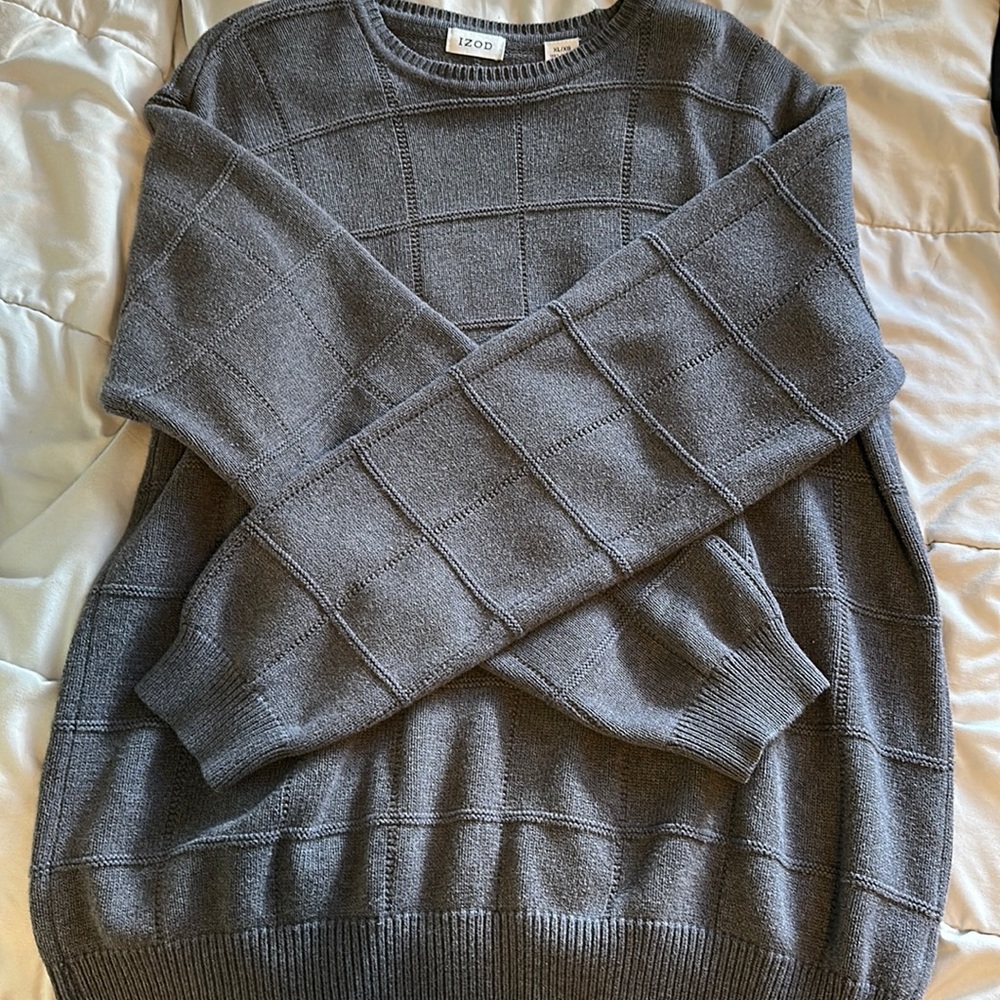 Oversized Dark Gray Grandpa Sweater
